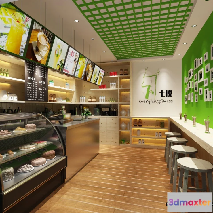1358242 - Restaurant - Fastfood - 3D Interior Scenes - 070 3D Max