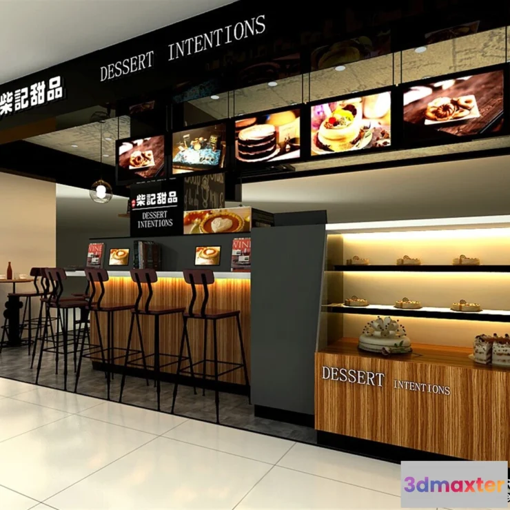 1358273 - Restaurant - Fastfood - 3D Interior Scenes - 071 3D Max