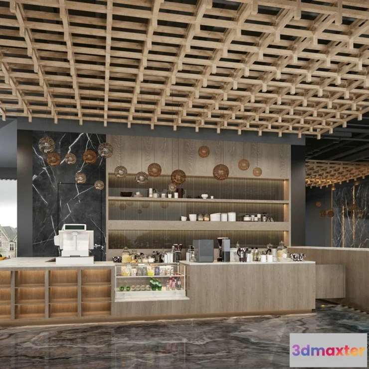 1358341 - Restaurant - Fastfood - 3D Interior Scenes - 072 3D Max