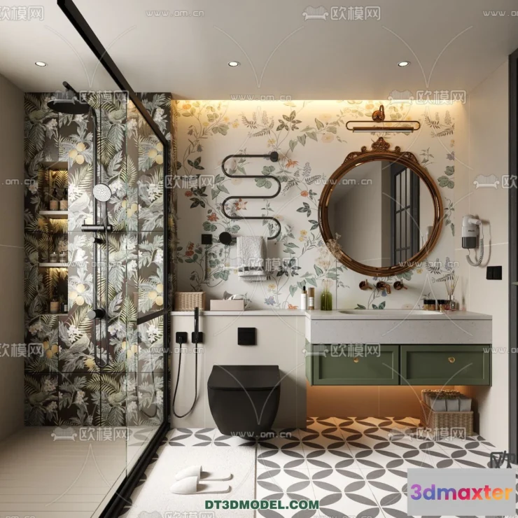 1358386 - Toilet - WC - France Style - Interior 3D Scene - 050 3D Max