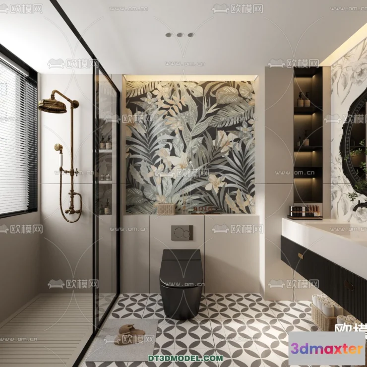 1358532 - Toilet - WC - France Style - Interior 3D Scene - 052 3D Max