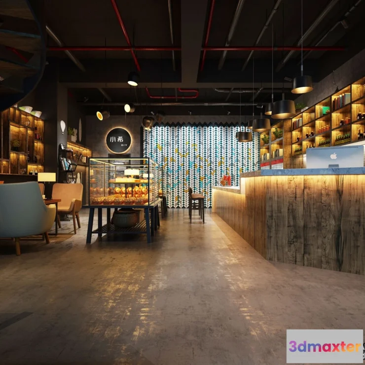 1358738 - Restaurant - Fastfood - 3D Interior Scenes - 078 3D Max