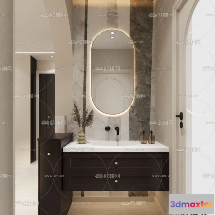 1358782 - Toilet - WC - France Style - Interior 3D Scene - 056 3D Max