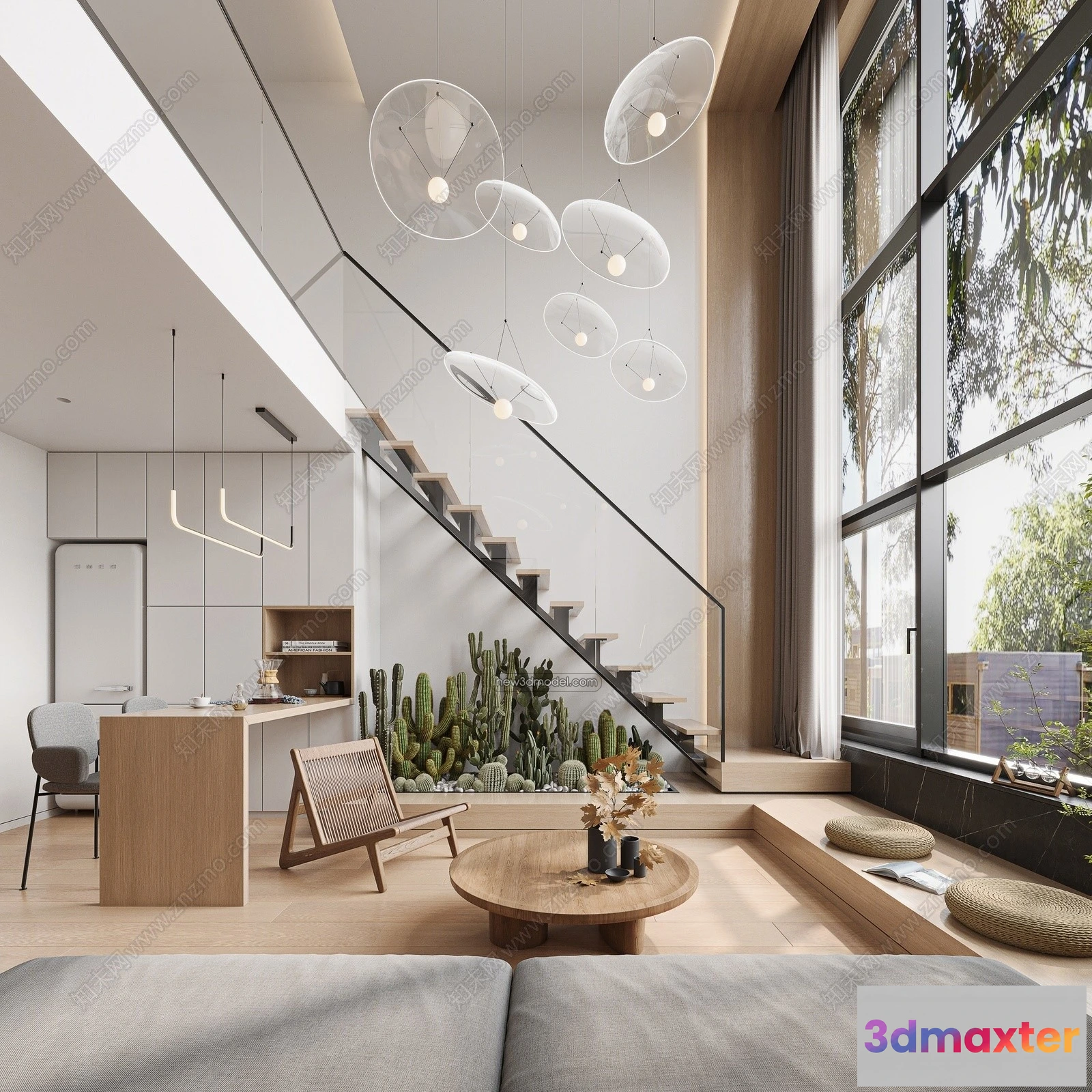 1359178 - Mezzanine Floor - 3D Interior Scene - 3D Models - Modern Style - 092 3D Max