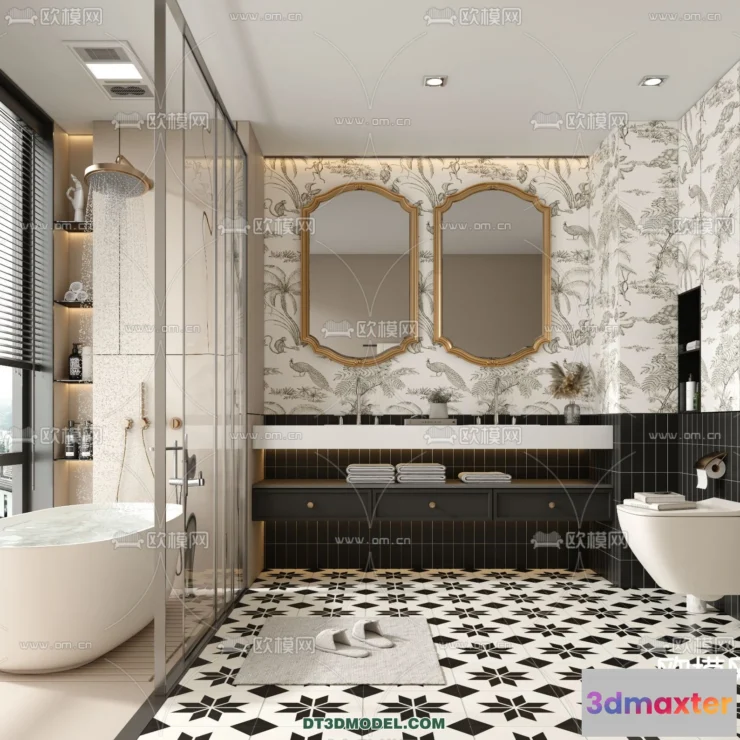1359188 - Toilet - WC - France Style - Interior 3D Scene - 062 3D Max