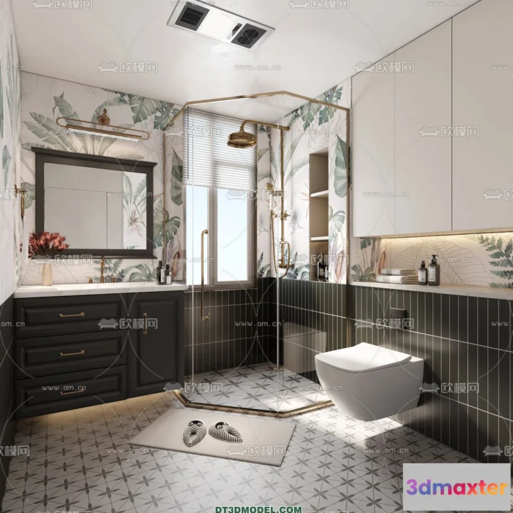 1359265 - Toilet - WC - France Style - Interior 3D Scene - 063 3D Max