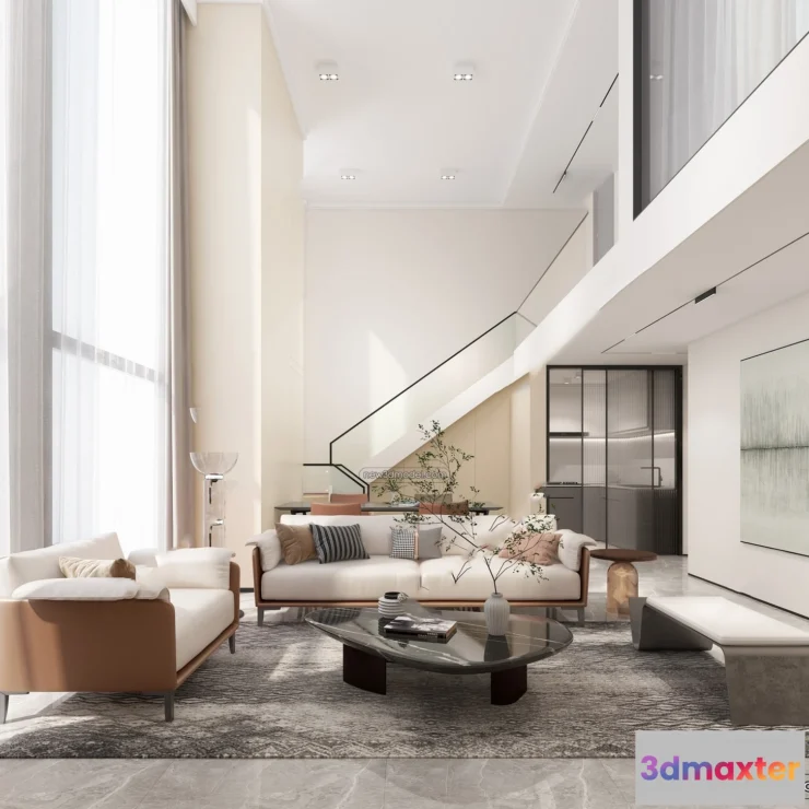 1359390 - Mezzanine Floor - 3D Interior Scene - 3D Models - Modern Style - 095 3D Max