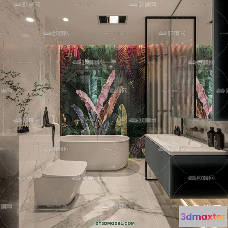 1359394 - Toilet - WC - France Style - Interior 3D Scene - 065 3D Max