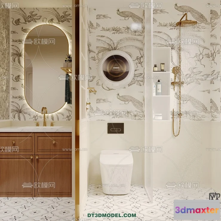 1359460 - Toilet - WC - France Style - Interior 3D Scene - 066 3D Max