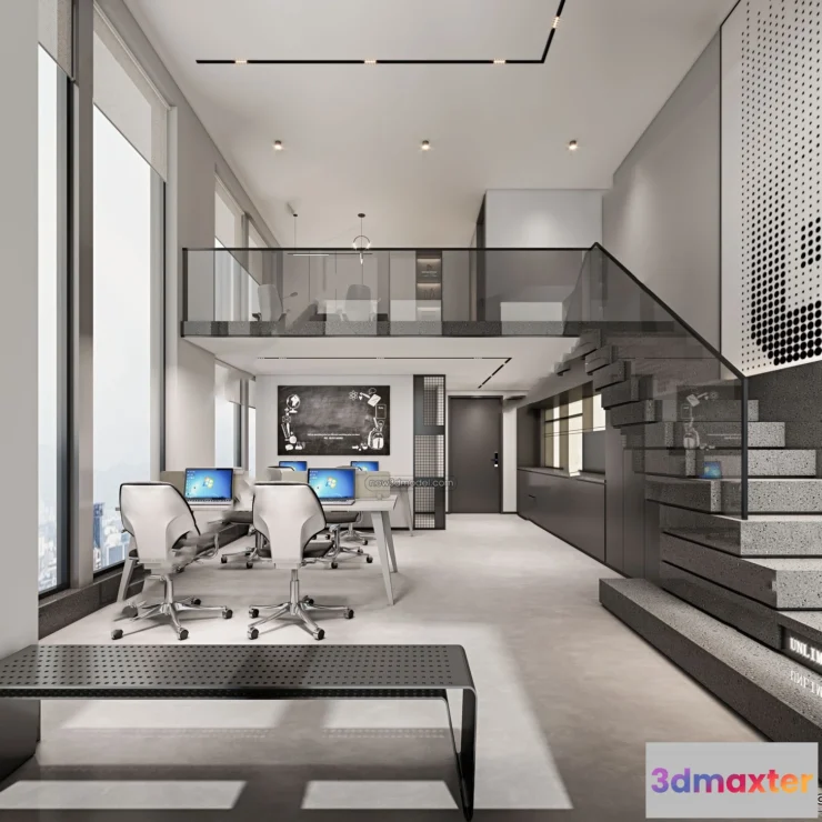 1359516 - Mezzanine Floor - 3D Interior Scene - 3D Models - Modern Style - 097 3D Max