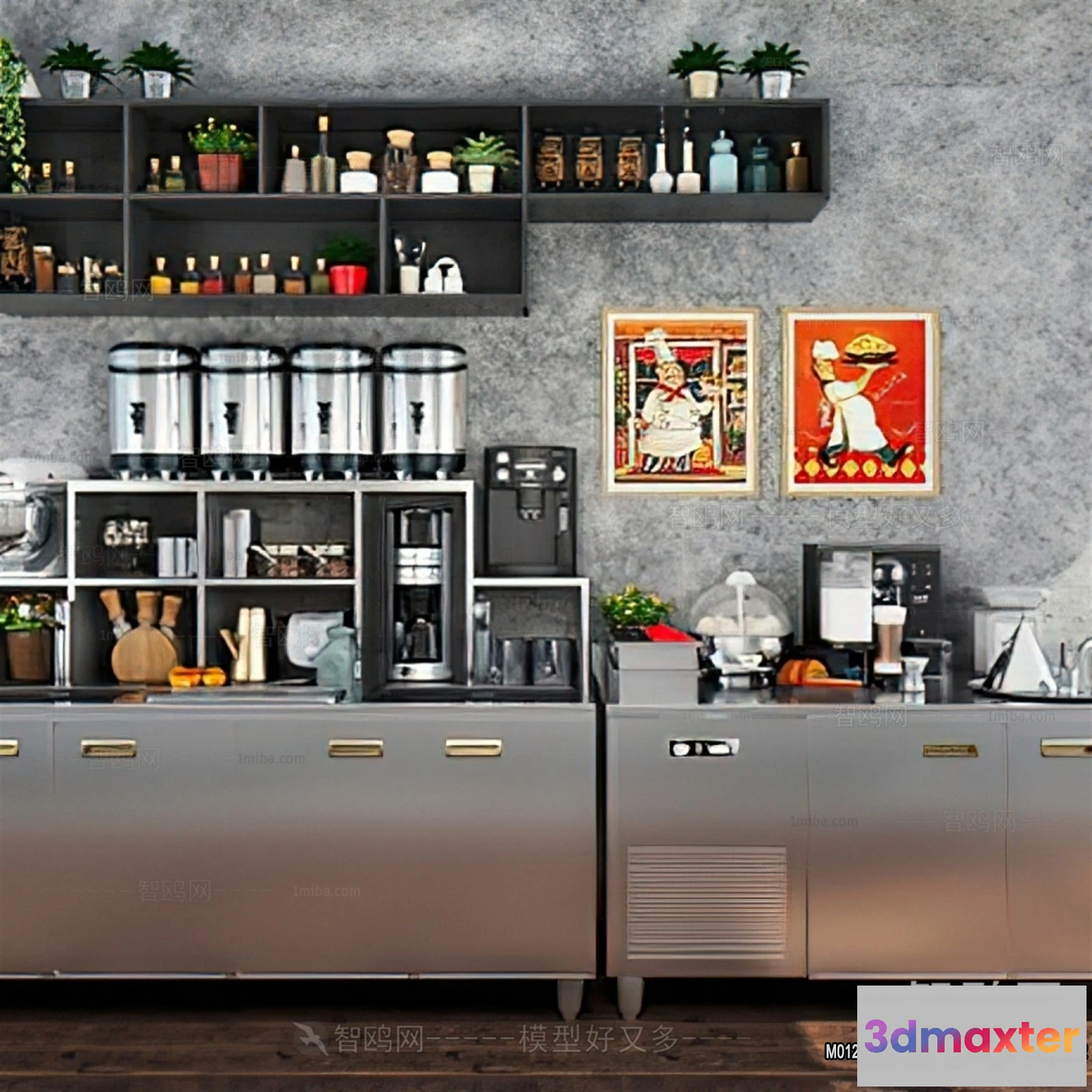 1359517 - Restaurant - Fastfood - 3D Interior Scenes - 090 3D Max