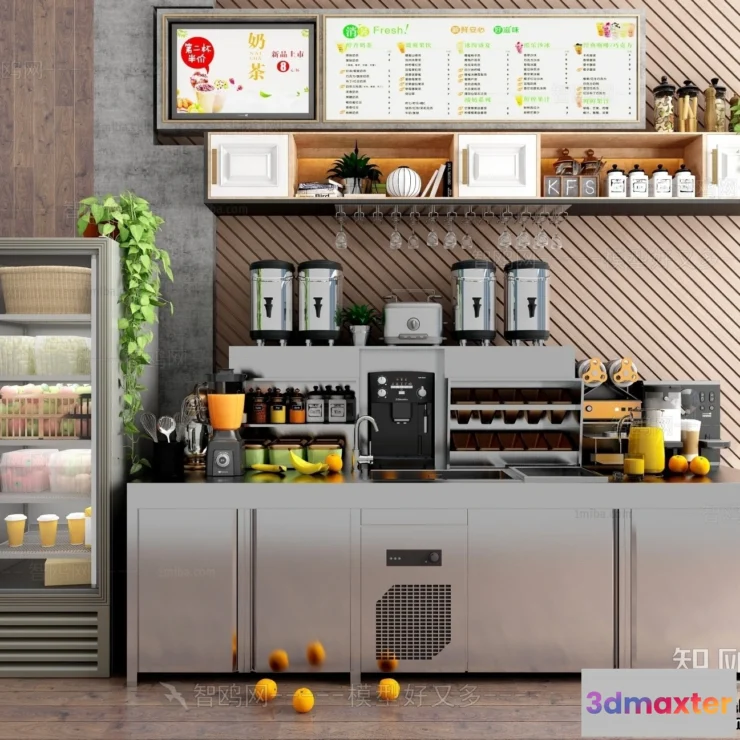 1359844 - Restaurant - Fastfood - 3D Interior Scenes - 095 3D Max