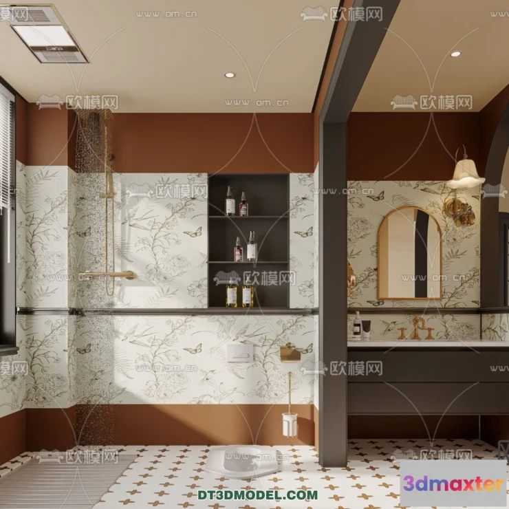 1359861 - Toilet - WC - France Style - Interior 3D Scene - 072 3D Max