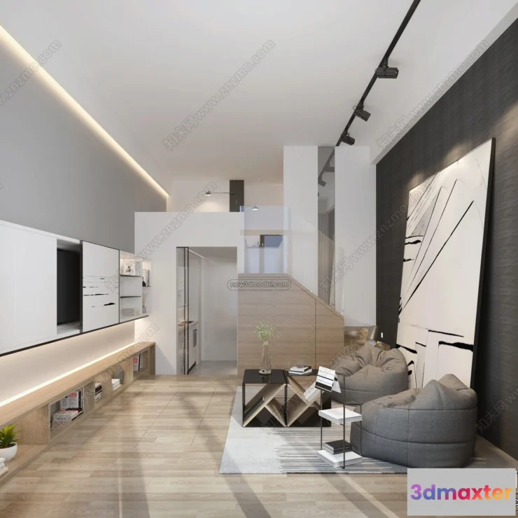 1359901 - Mezzanine Floor - 3D Interior Scene - 3D Models - Modern Style - 103 3D Max