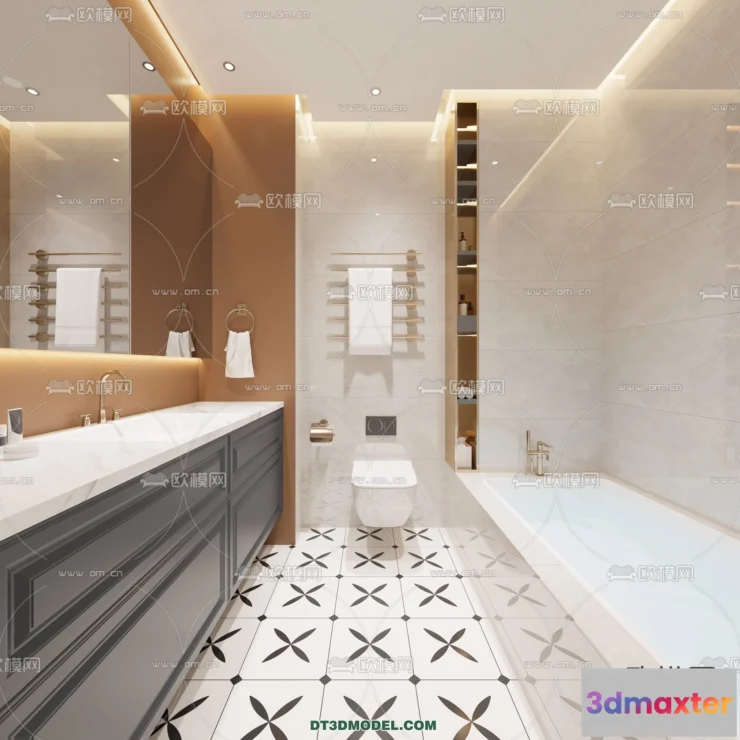 1359998 - Toilet - WC - France Style - Interior 3D Scene - 074 3D Max