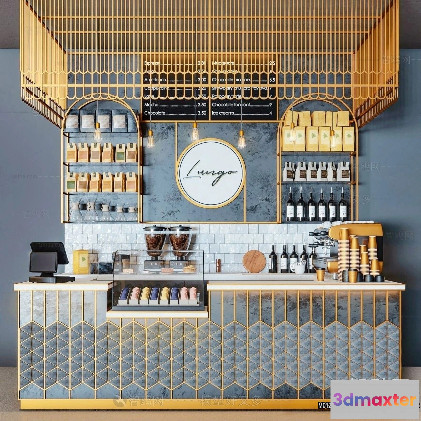 1360048 - Restaurant - Fastfood - 3D Interior Scenes - 098 3D Max