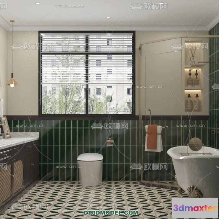 1360191 - Toilet - WC - France Style - Interior 3D Scene - 077 3D Max