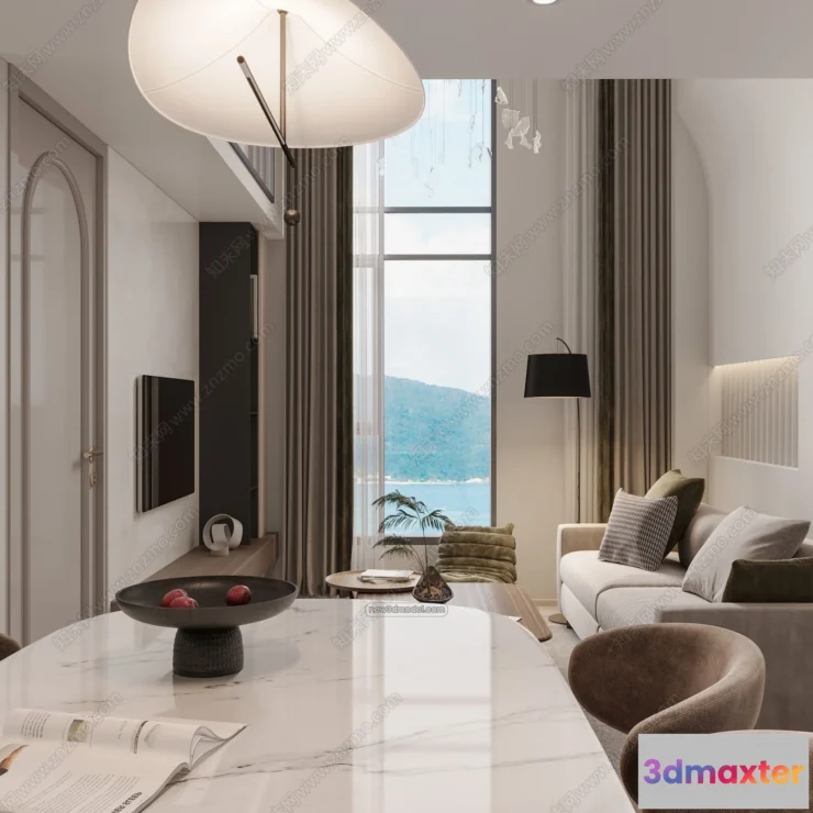 1360234 - Mezzanine Floor - 3D Interior Scene - 3D Models - Modern Style - 108 3D Max