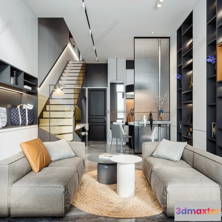 1360302 - Mezzanine Floor - 3D Interior Scene - 3D Models - Modern Style - 109 3D Max