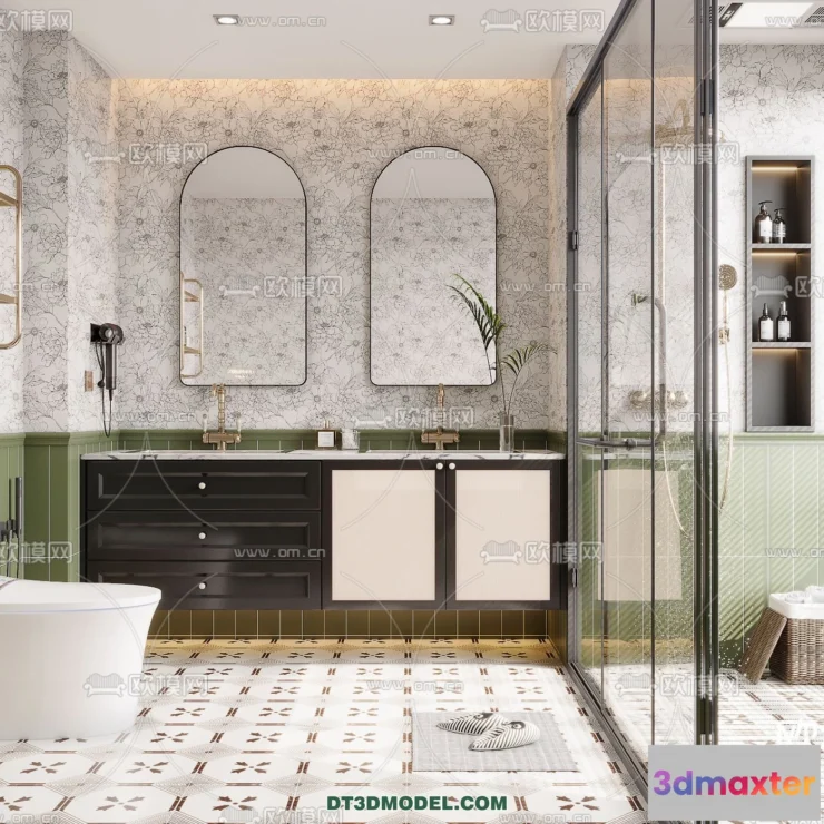 1360410 - Toilet - WC - France Style - Interior 3D Scene - 080 3D Max