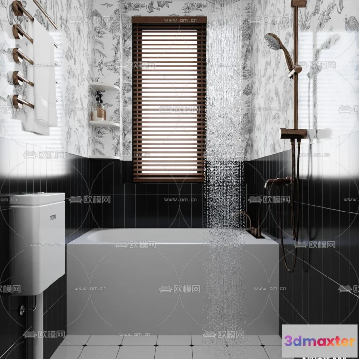 1360934 - Toilet - WC - France Style - Interior 3D Scene - 086 3D Max