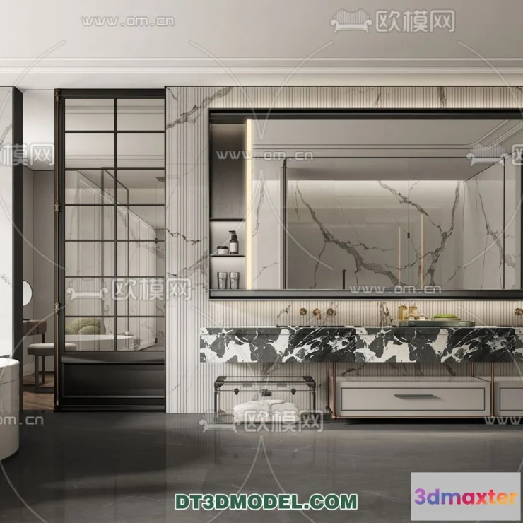 1361002 - Toilet - WC - France Style - Interior 3D Scene - 087 3D Max