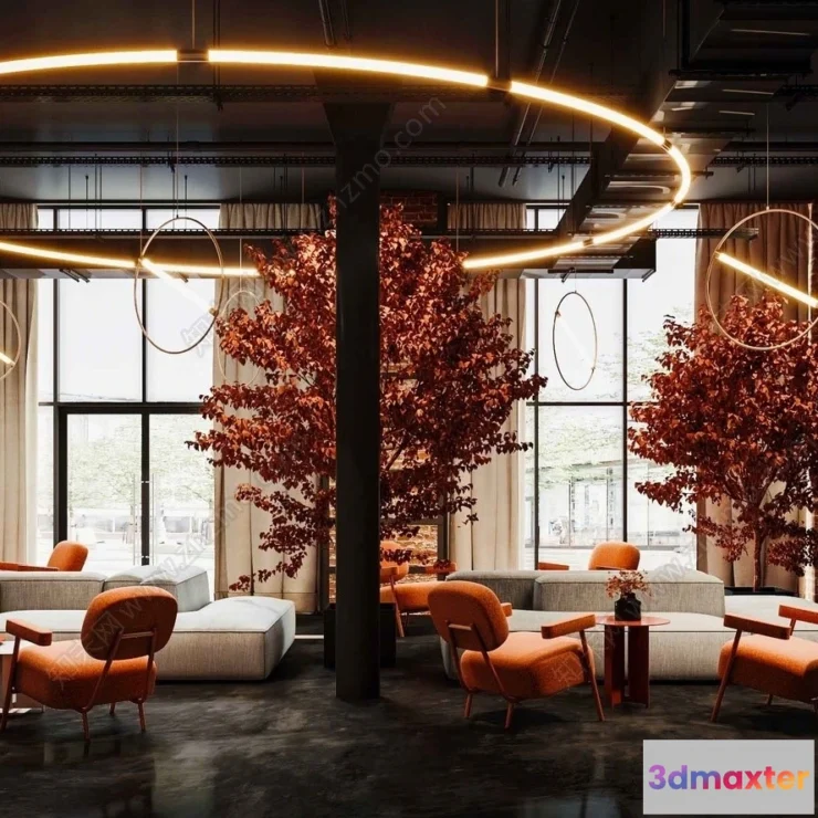 1361069 - Restaurant - Fastfood - 3D Interior Scenes - 113 3D Max