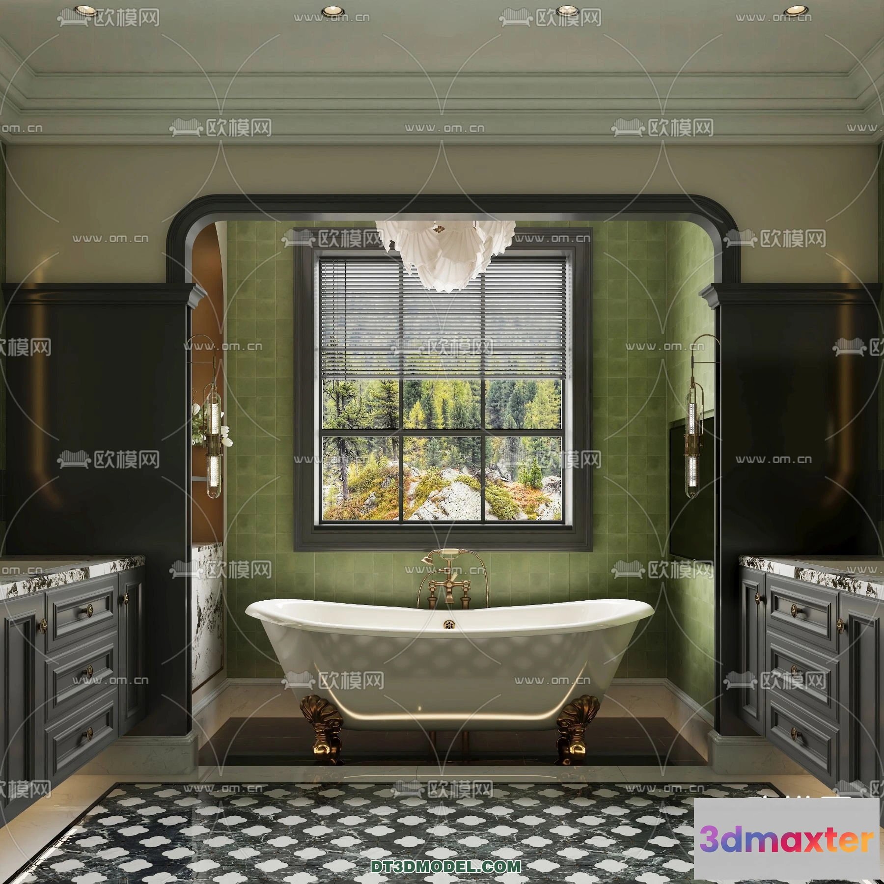 1361070 - Toilet - WC - France Style - Interior 3D Scene - 088 3D Max