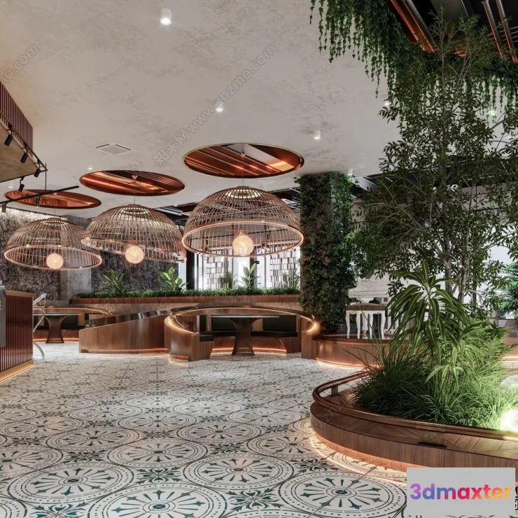 1361132 - Restaurant - Fastfood - 3D Interior Scenes - 114 3D Max