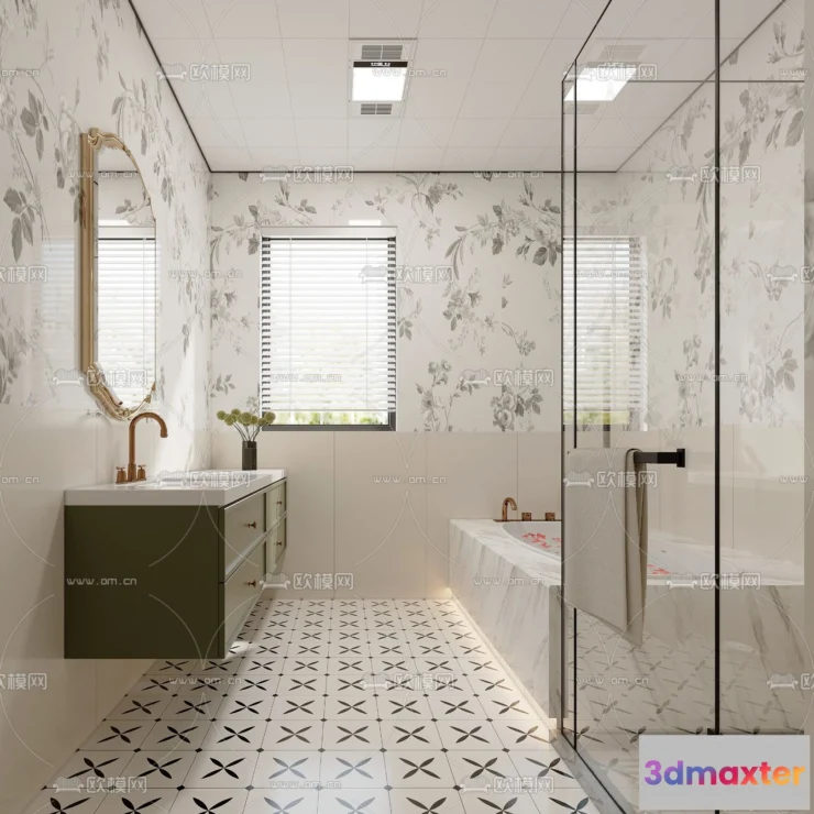 1361209 - Toilet - WC - France Style - Interior 3D Scene - 090 3D Max