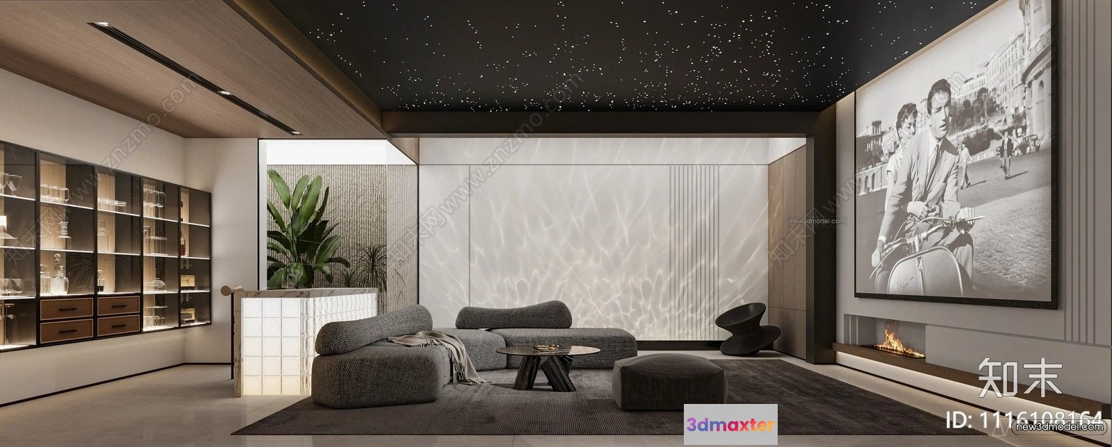 1361239 - Home Theater - 3D Interior Scene - 3D Models - 001 3D Max