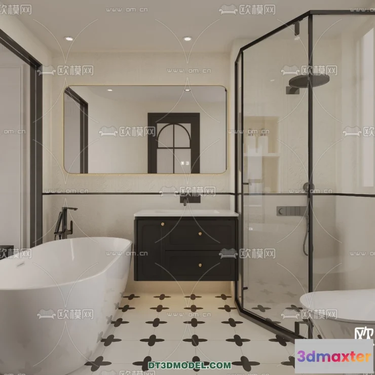 1361413 - Toilet - WC - France Style - Interior 3D Scene - 093 3D Max