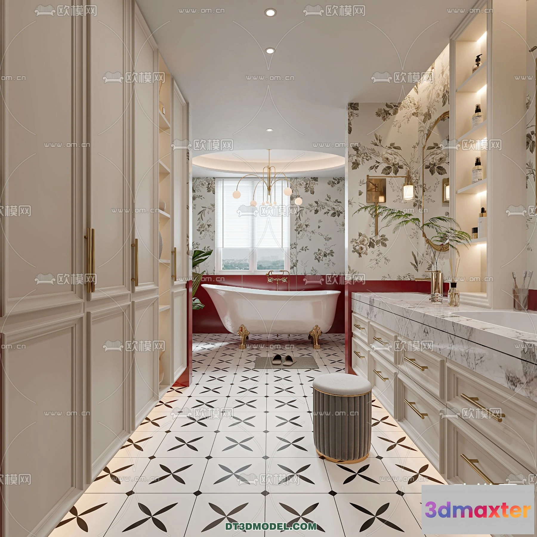 1361756 - Toilet - WC - France Style - Interior 3D Scene - 098 3D Max