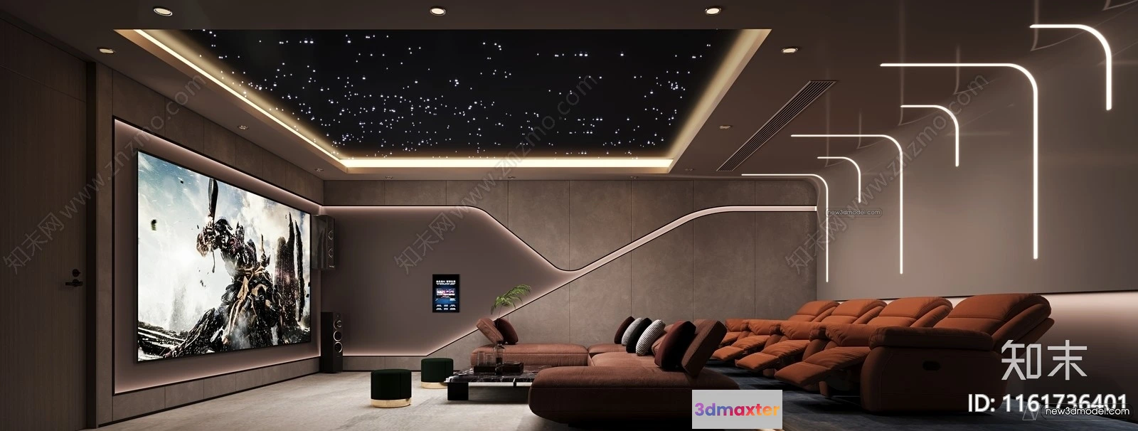 1361991 - Home Theater - 3D Interior Scene - 3D Models - 012 3D Max