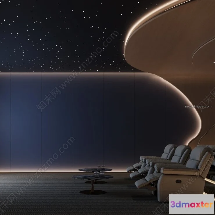 1362203 - Home Theater - 3D Interior Scene - 3D Models - 015 3D Max