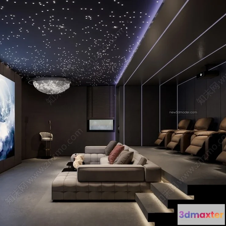 1362286 - Home Theater - 3D Interior Scene - 3D Models - 016 3D Max