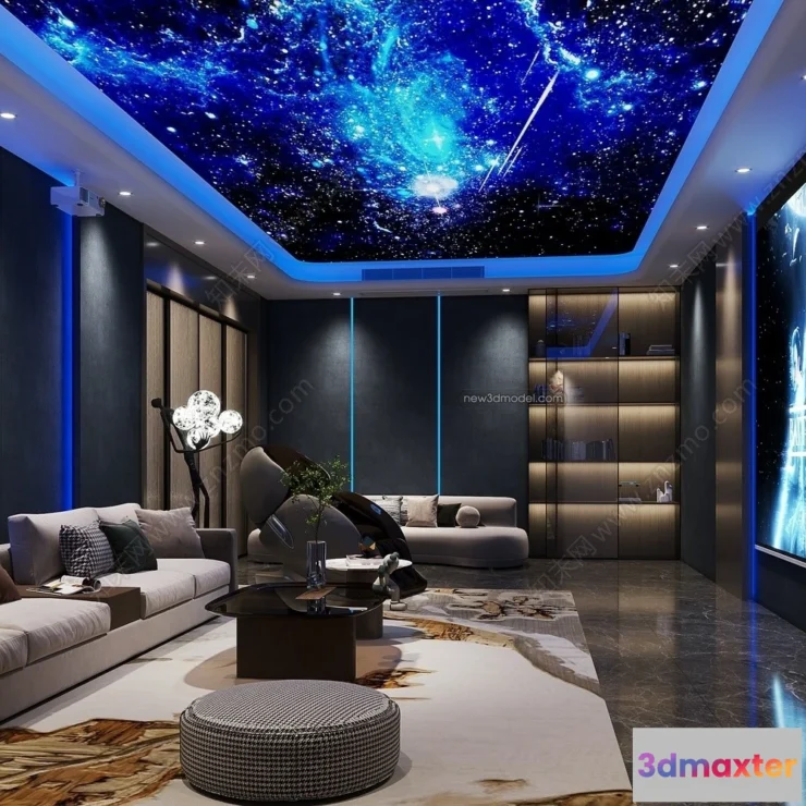 1362352 - Home Theater - 3D Interior Scene - 3D Models - 017 3D Max