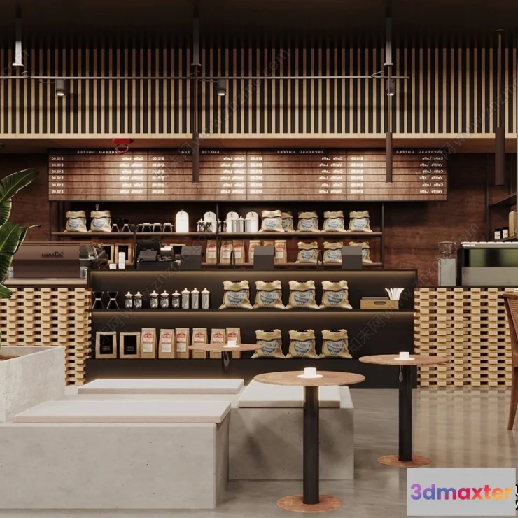 1362452 - Restaurant - Fastfood - 3D Interior Scenes - 133 3D Max