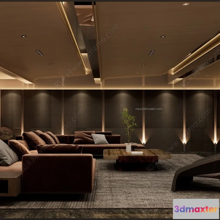 1362555 - Home Theater - 3D Interior Scene - 3D Models - 020 3D Max