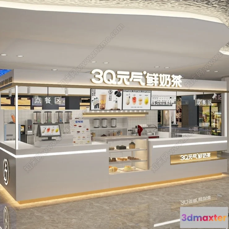 1362582 - Restaurant - Fastfood - 3D Interior Scenes - 135 3D Max