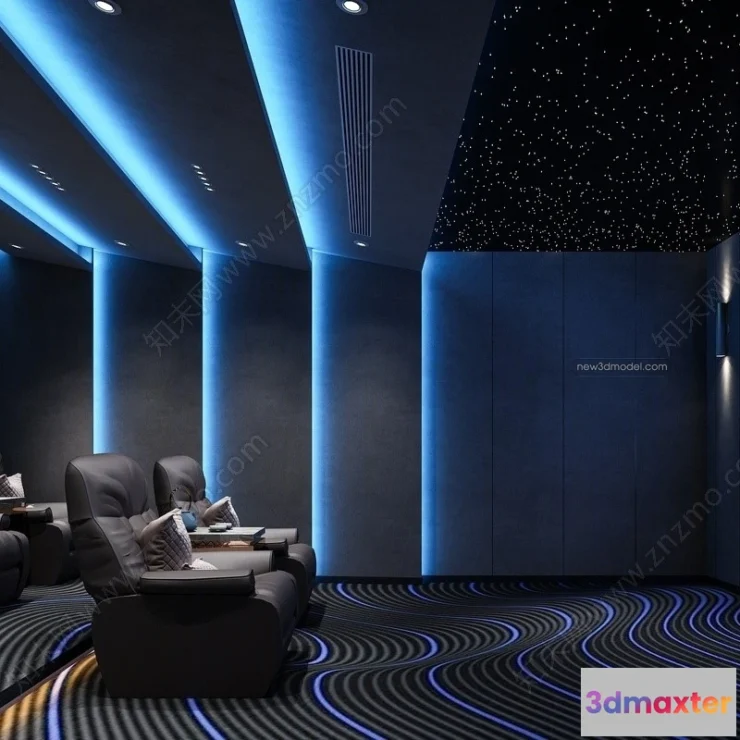 1362620 - Home Theater - 3D Interior Scene - 3D Models - 021 3D Max