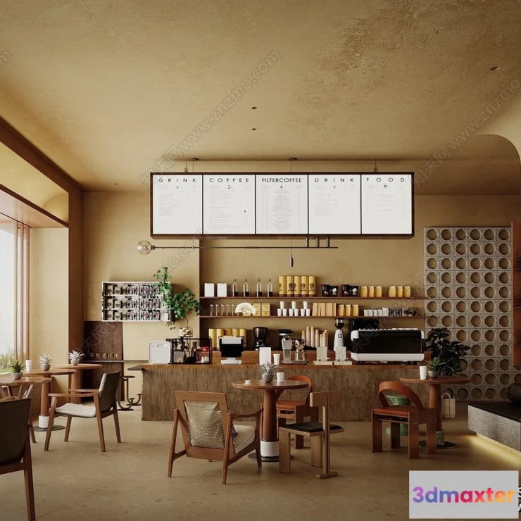 1362808 - Restaurant - Fastfood - 3D Interior Scenes - 138 3D Max