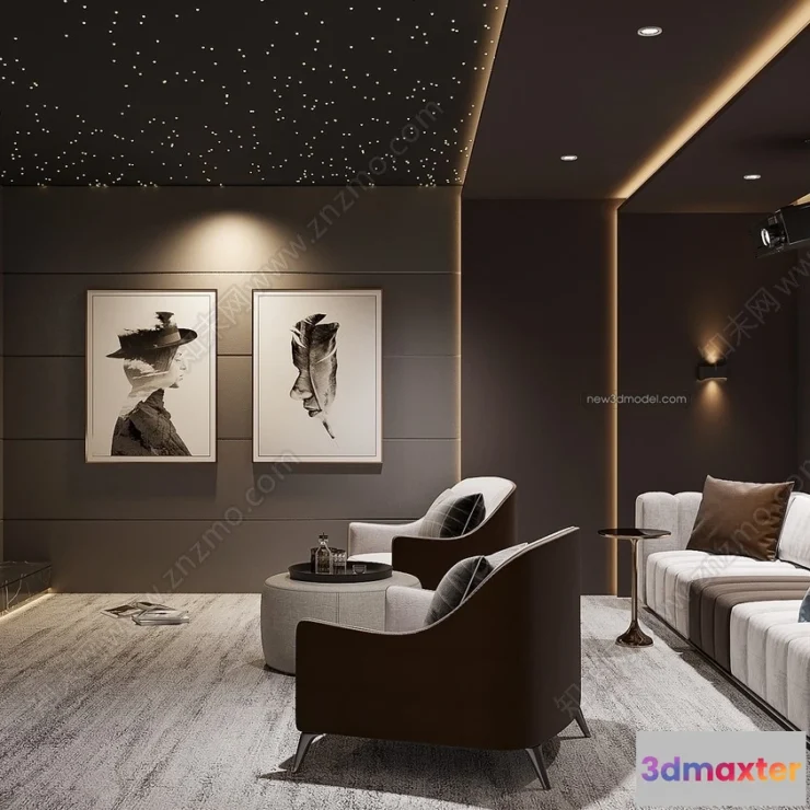 1362828 - Home Theater - 3D Interior Scene - 3D Models - 024 3D Max