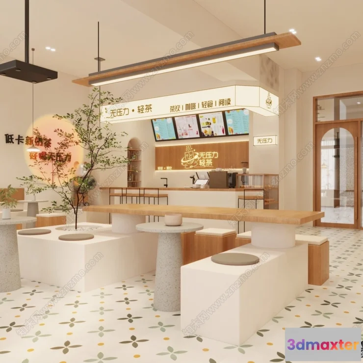1363074 - Restaurant - Fastfood - 3D Interior Scenes - 142 3D Max