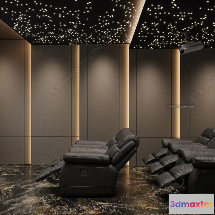 1363098 - Home Theater - 3D Interior Scene - 3D Models - 028 3D Max