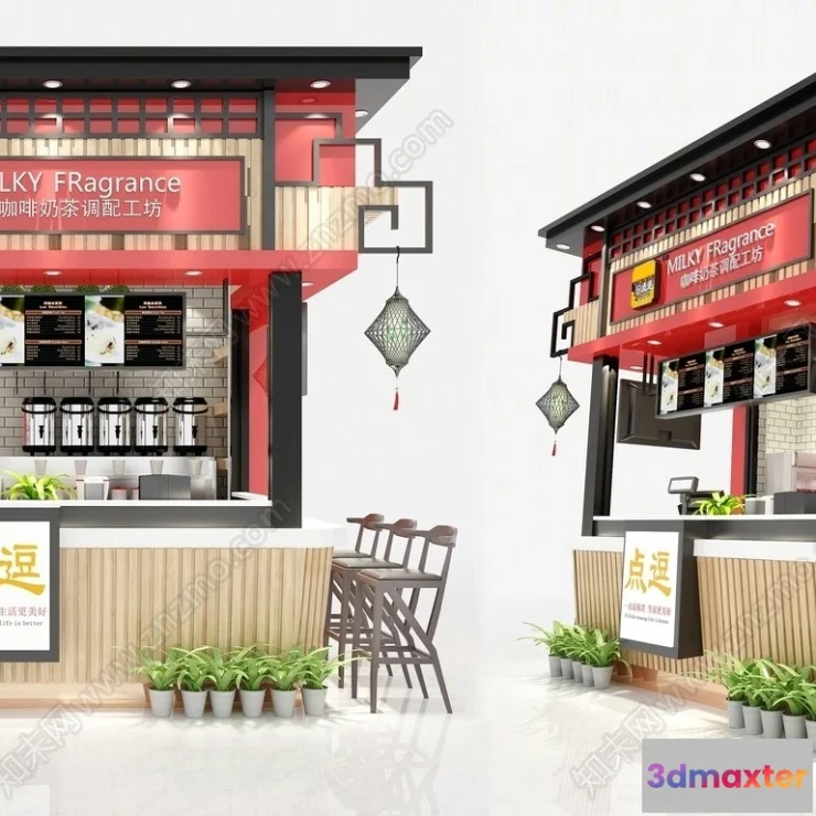 1363206 - Restaurant - Fastfood - 3D Interior Scenes - 144 3D Max