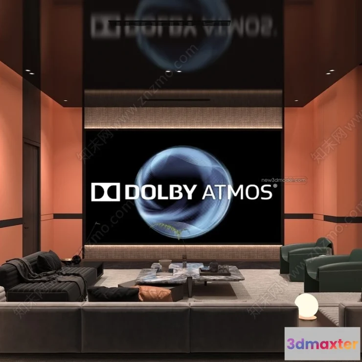 1363366 - Home Theater - 3D Interior Scene - 3D Models - 032 3D Max