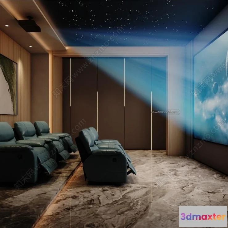 1363563 - Home Theater - 3D Interior Scene - 3D Models - 035 3D Max