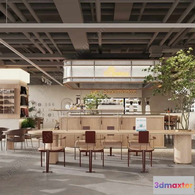 1363619 - Restaurant - Fastfood - 3D Interior Scenes - 150 3D Max