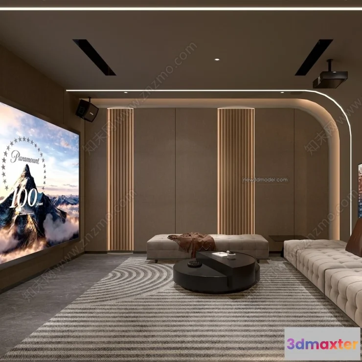 1363627 - Home Theater - 3D Interior Scene - 3D Models - 036 3D Max